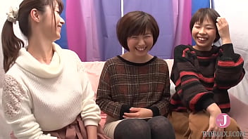 First-time lesbian encounter between Haruna and her best friends, including intense kissing, cunnilingus, and pussy play